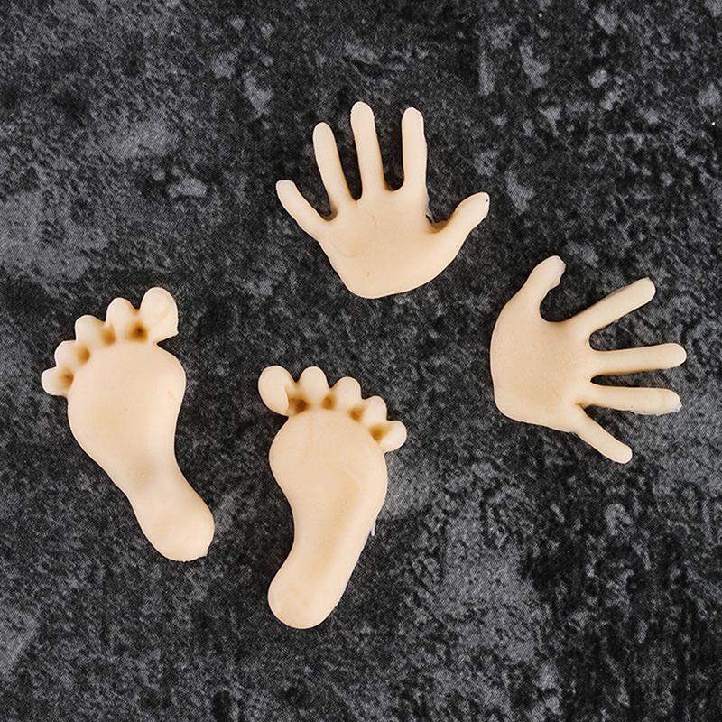 Мини-ножки в форме рук, силиконовые конфеты, шоколадный торт, креативный декор для торта