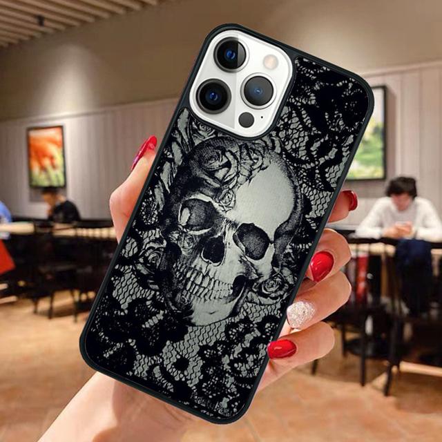 Готический чехол-череп для Apple iPhone 17 Air Pro Max Plus Coque для iPhone 17 Air 14 15 16 13 12 Max Cover