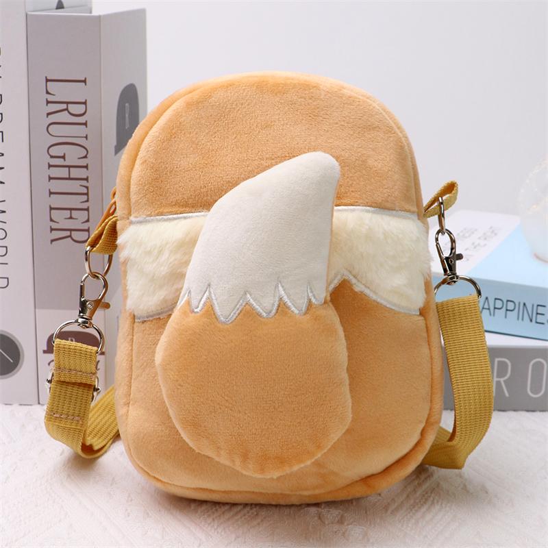 New Gengar Lucario Mimikyu Snorlax Plush Shoulder Bags Toys Kawaii Anime Psyduck Rowlet Pikachu Peluche Dolls Gifts Kids