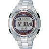 Мужские цифровые часы Citizen Q&Q MHS7-200 с солнечной батареей и хронографом, водозащита 10 АТМ, серебристые