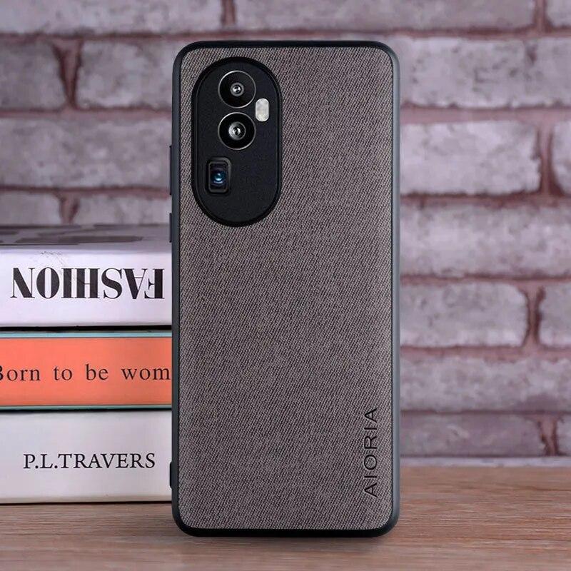 Чехол для Oppo Reno 11 10 8 T 7 6 Pro Plus, роскошный текстильный кожаный чехол для телефона, чехол для oppo reno10 pro, чехол Funda