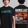 Футболка с мерчем группы Gorillaz для мужчин и женщин, ретро-мода, мультяшная футболка, повседневная, оверсайз, из чистого хлопка, уличная одежда