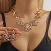 Ins Style Evening Earrings Necklace Set Women