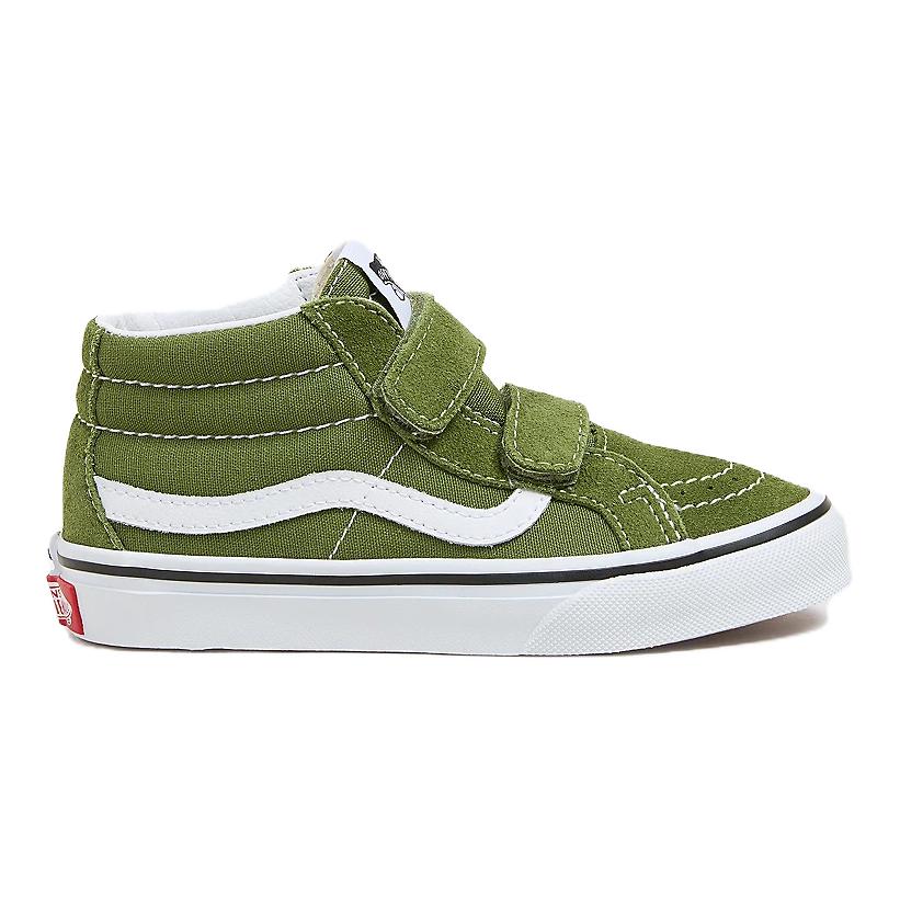 Vans Sk8 Mid Comfortable Classic Mid-Top Kids Skate Shoes Kids Sneakers Green VN000CYFCIB