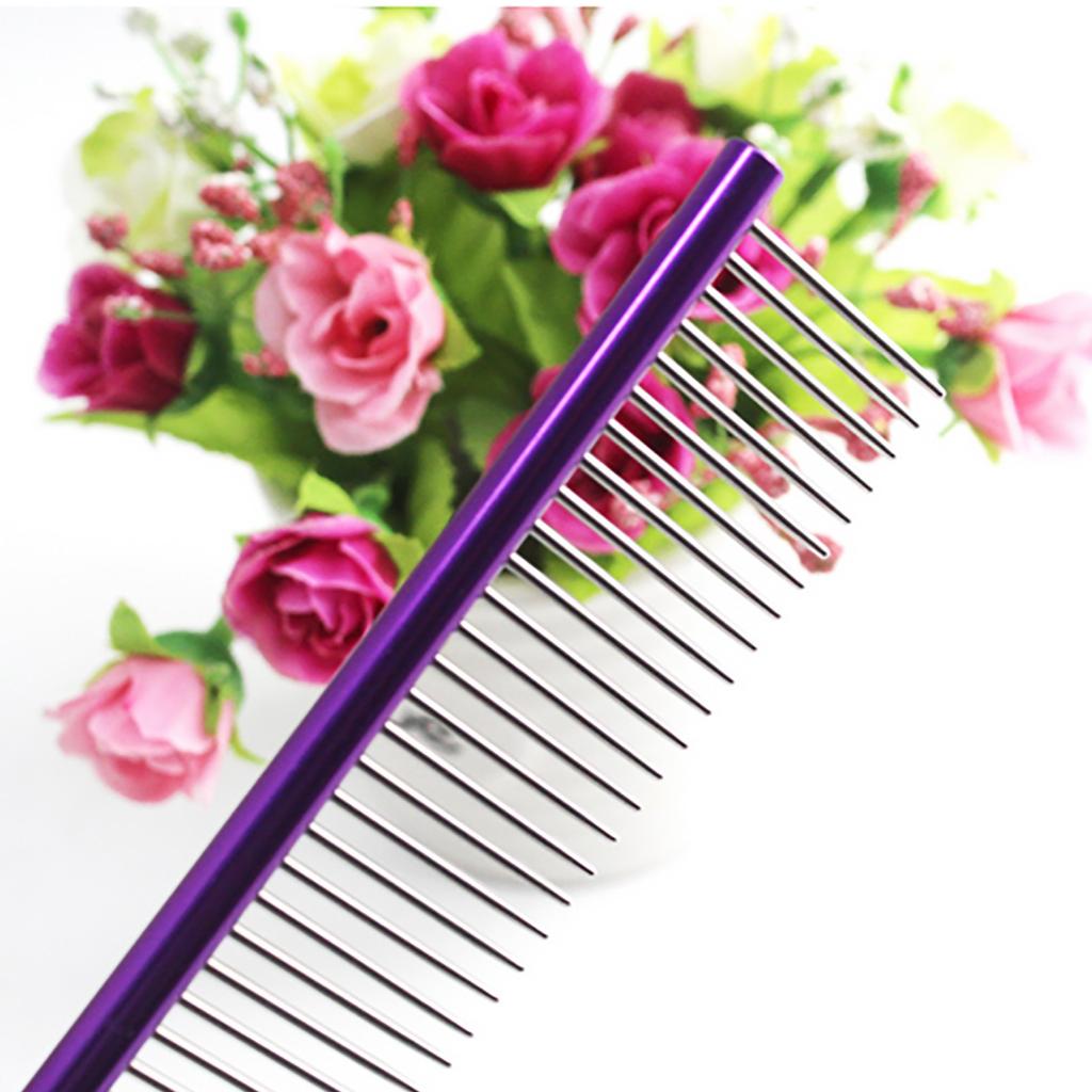 Pet Grooming Comb with Cleaning Brush - 19cm