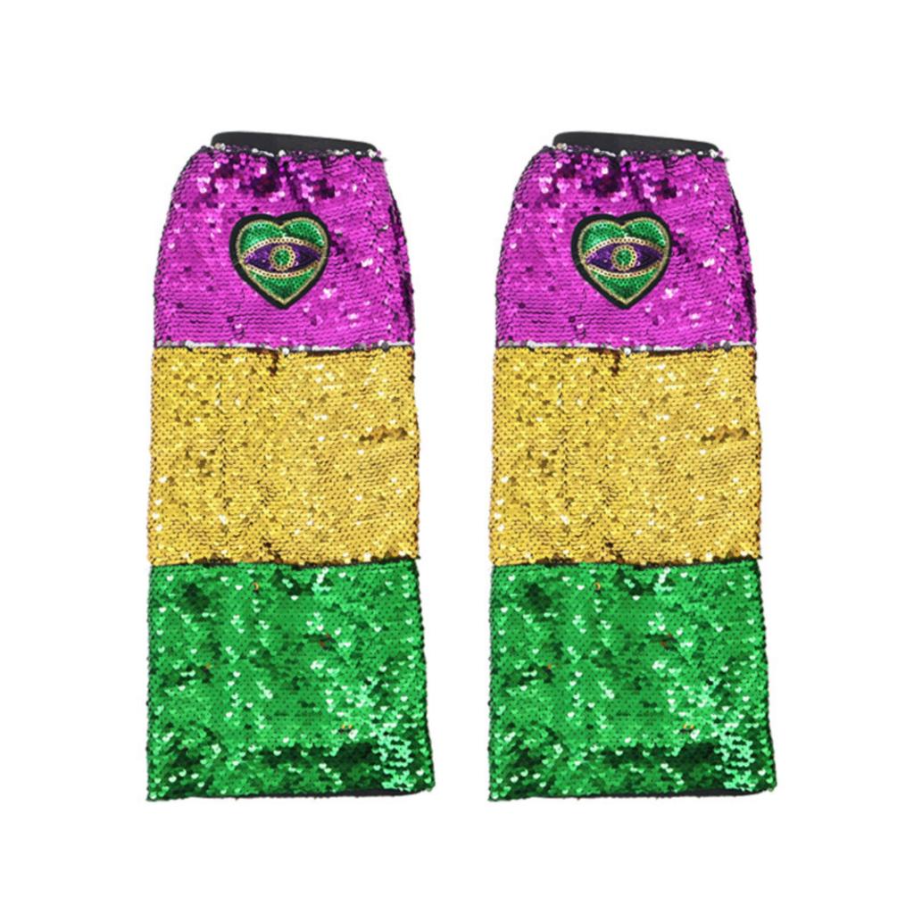 Carnival Ball Fashion Metalliced Sequin Leg Warmers, Evening Dress-up Performance Props