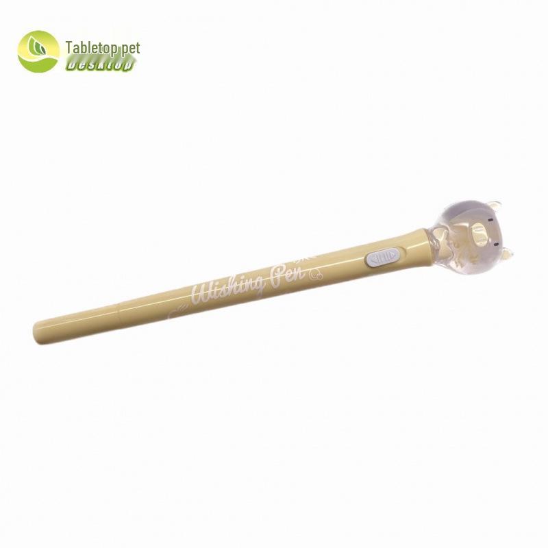 Гелевая ручка с медузой, светящаяся в темноте - Настоящий образец, Функция подсветки, Милый дизайн с поросенком и медведем, Идеально подходит для студентов.