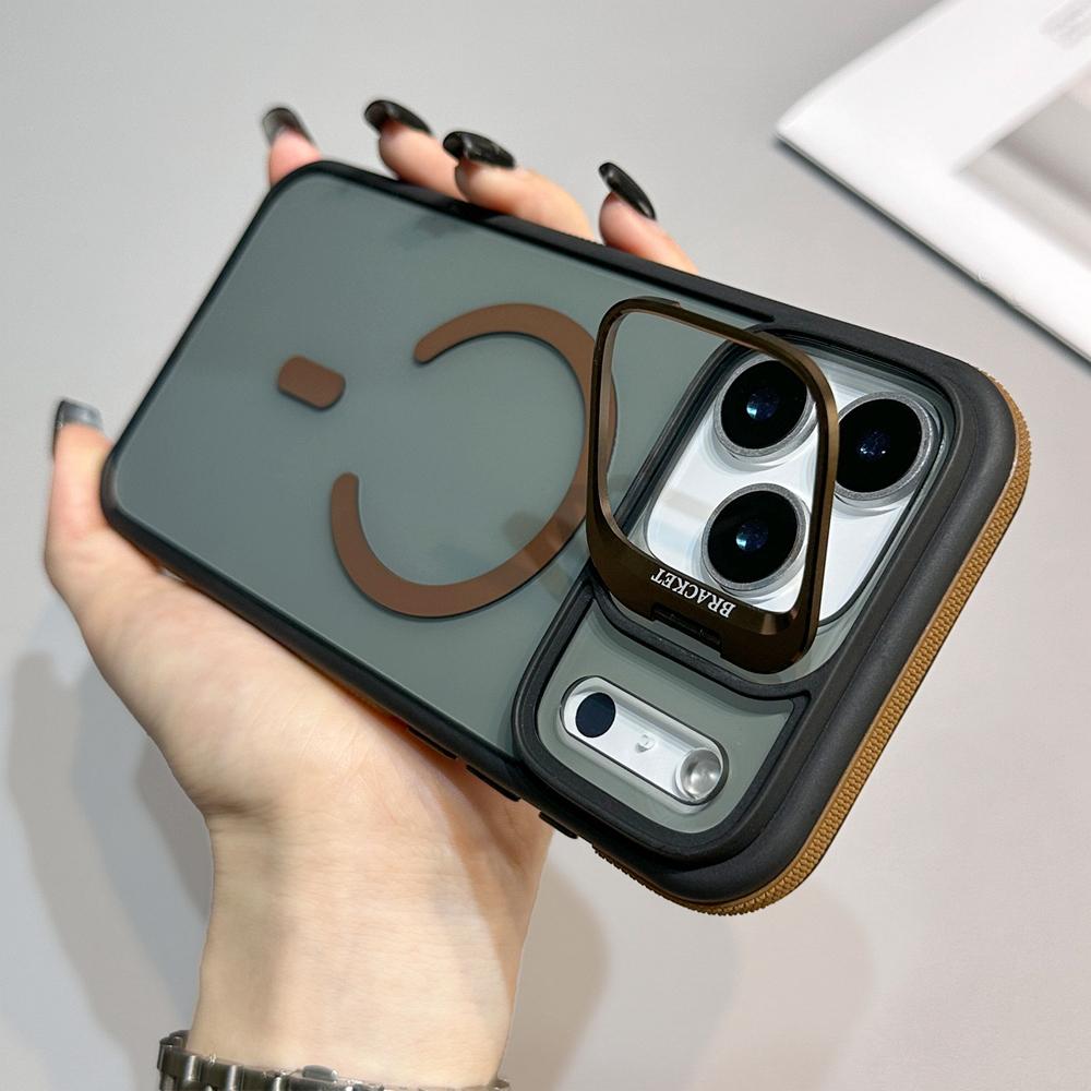 KEYSION Прозрачный магнитный чехол-подставка для линз MagSafe для iPhone 17 Pro Max Air TPU+PC Блокировка цвета Ударопрочный чехол для телефона