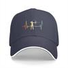 Archery Multicolor Hat Peaked Mens Cap Heartbeat Vintage Personalized Visor Protection Hats