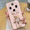 For OPPO Find X9 Ultra Case Soft Electroplated Quicksand Hourglass Pellet KWAS Bear silicone shockproof Protector Smooth for OPPO Find X9S Back Cover