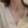 Love Heart Zircon Necklace for Women Charm Pendant Clavicle Chain Choker Party Jewelry