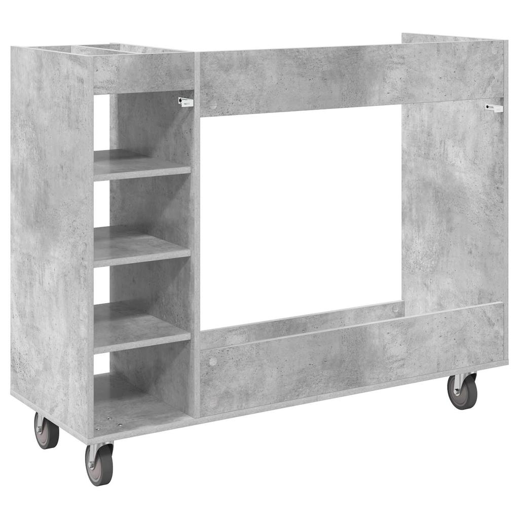 Golf Cabinet with Wheels Universal Concrete Grey 120 x 45 x 98 cm