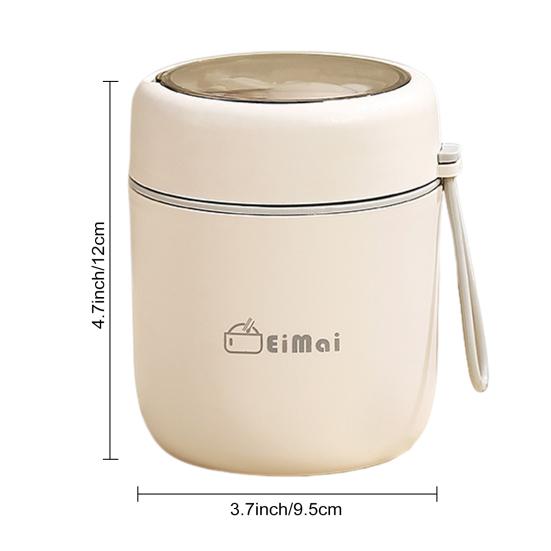 Изолированная чашка для супа Yousheng для горячей еды, детская вакуумная банка для еды из нержавеющей стали с ложкой, герметичный широкий горлышко, термоконтейнер для обеда