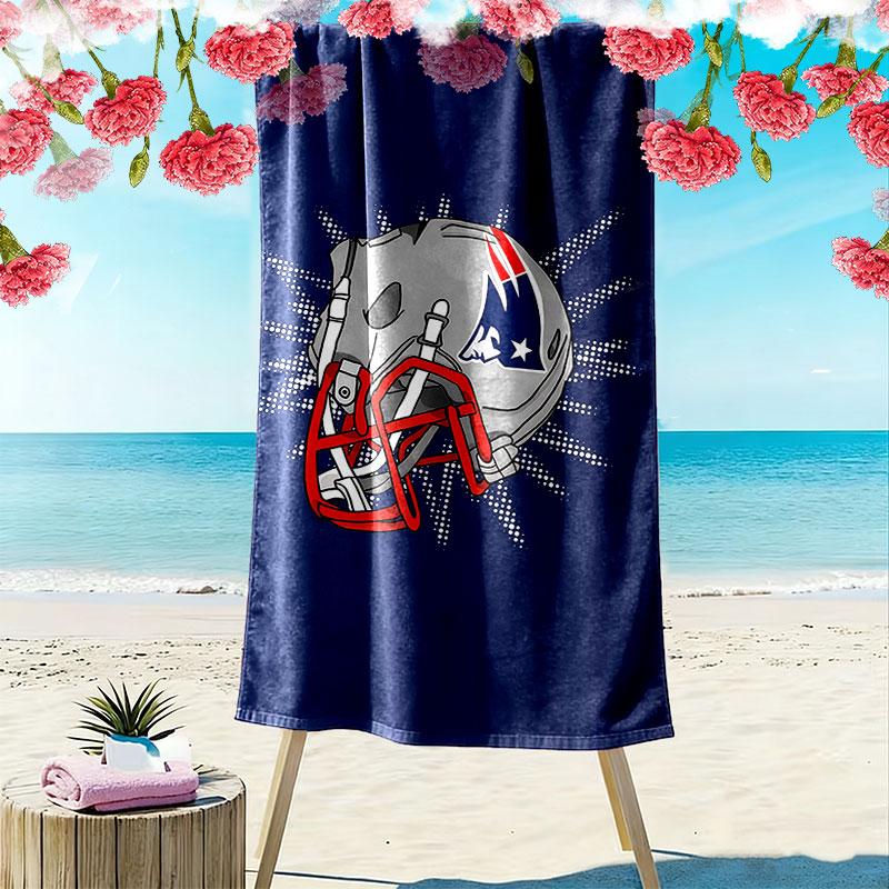 Пляжное полотенце с принтом New England Patriots, большое, мягкое, быстросохнущее, для пляжа, кемпинга, плавания