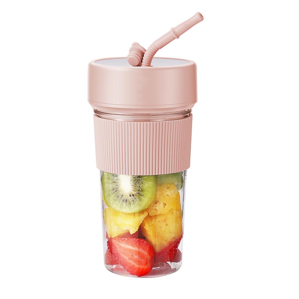 1 шт. Портативная перезаряжаемая соковыжималка, электрическая чашка для сока с трубочкой для занятий спортом на открытом воздухе, 350 мл автоматические миксеры для фруктов кухонный инструмент
