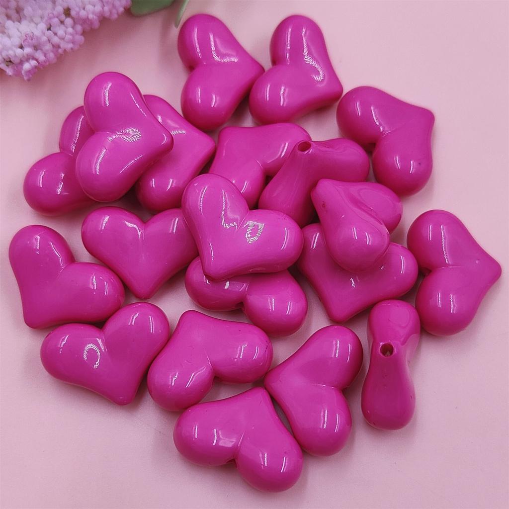 10 шт. большие для изготовления ювелирных изделий акриловые бусины в форме сердца свободные красочные аксессуары ручной работы DIY браслет ожерелье фурнитура для изготовления ювелирных изделий