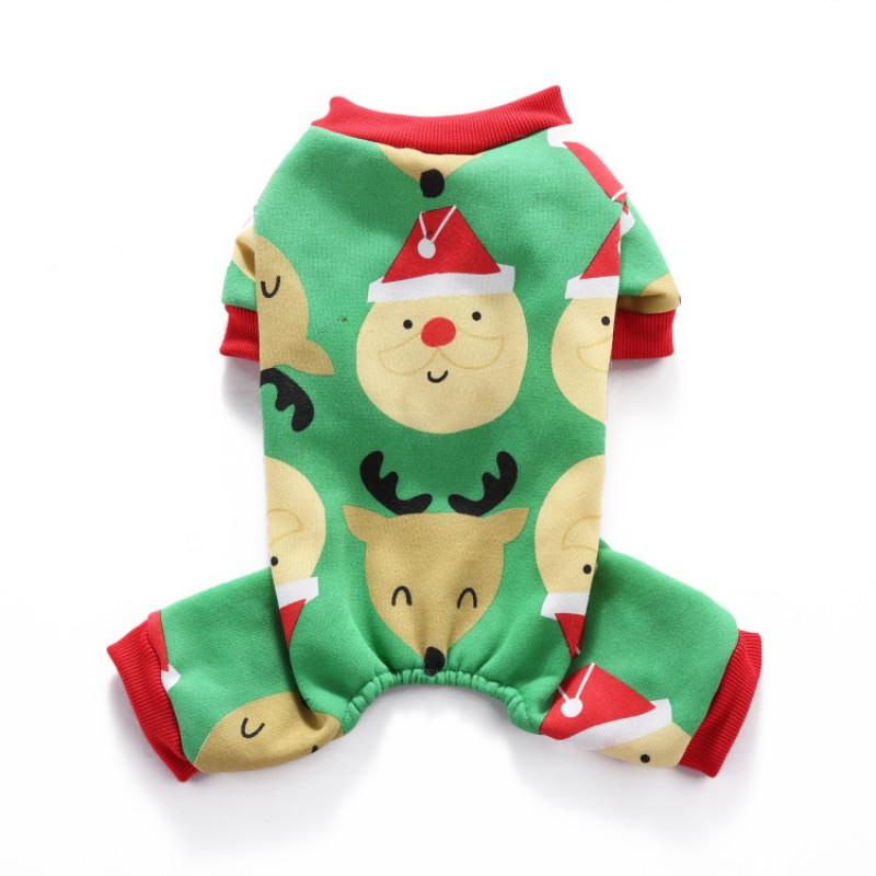 Christmas Dog Costume Four-Legged Outfit Reindeer Santa Snowman Themed Pet Apparel Small Medium Large Dogs