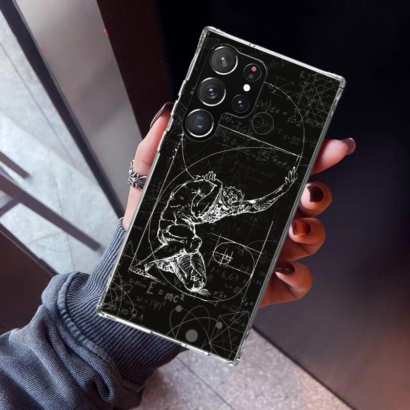 Black Hole Human Body Password Phone Case For Samsung Galaxy S23 S24 S25 Edge S26 Ultra S22 + S21 Plus S20 FE Cover Silicone Pri
