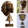 Dinner Bell Outdoor Dog Head Shape Welcome Doorbell Vintage Farmhouse Doorbell Animal-Themed Dinner Bell for Garden Pet Lover