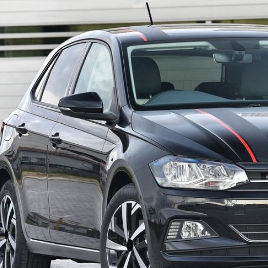 Накладка на боковое зеркало в виде рога из углеродного волокна для Volkswagen VW POLO 2019-2023 BL