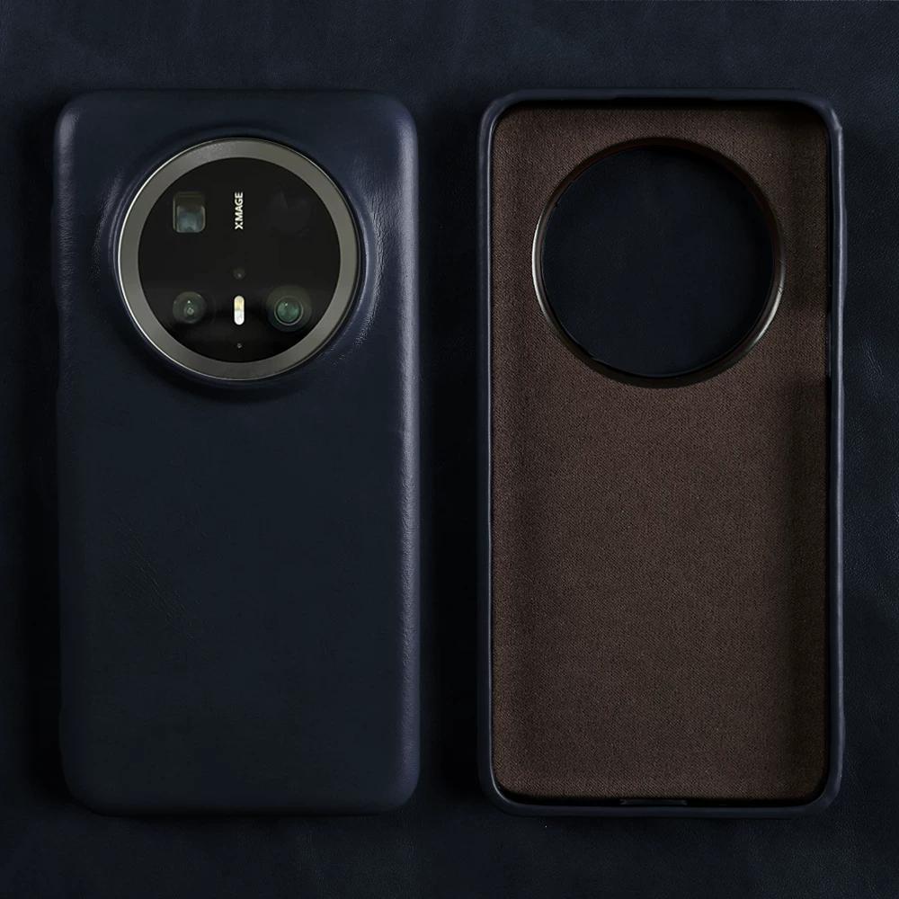 Genuine Leather Waxed Texture Case for Honor Magic 8 Pro Magic 7 Premium Business Slim Soft Leather Shockproof Cover