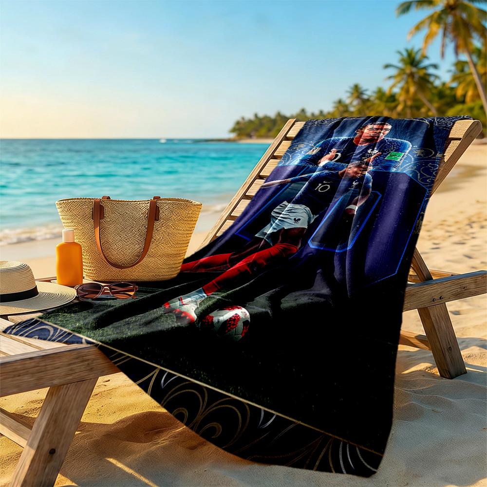 Mbappe Beach Towel High Absorbency & Quick-Dry Comfortable Lightweight
