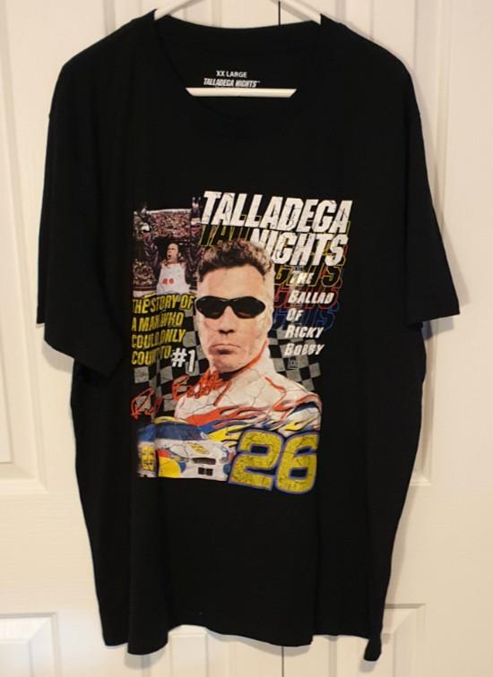 TALLADEGA NIGHTS The Ballad Of Ricky Bobby Movie TShirt Black Size Adult 2XL. Unisex T-Shirt