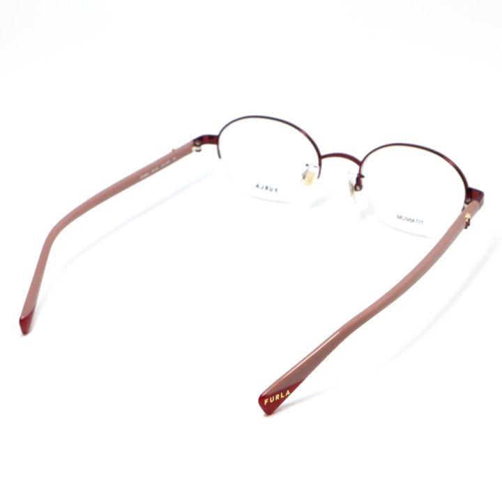 Used FURLA Women's Glasses Frame Sunglasses VFU964J-08F5 Shiny Bordeaux