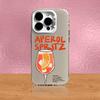 Aperol Spritz Pattern Phone Case For iPhone 16,15,14,13,12,11,Pro,Max,Plus,Mini,SE White Candy Matte Shockproof Cover