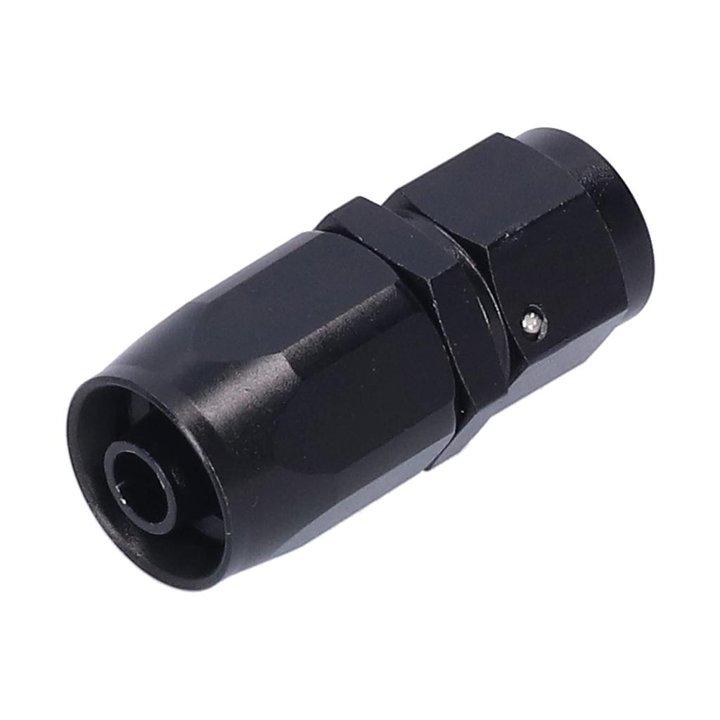 AN6 6AN AN‑6 Fuel Fitting Aluminum Oil Gas Line Hose End Adapter Black Straight Swivel