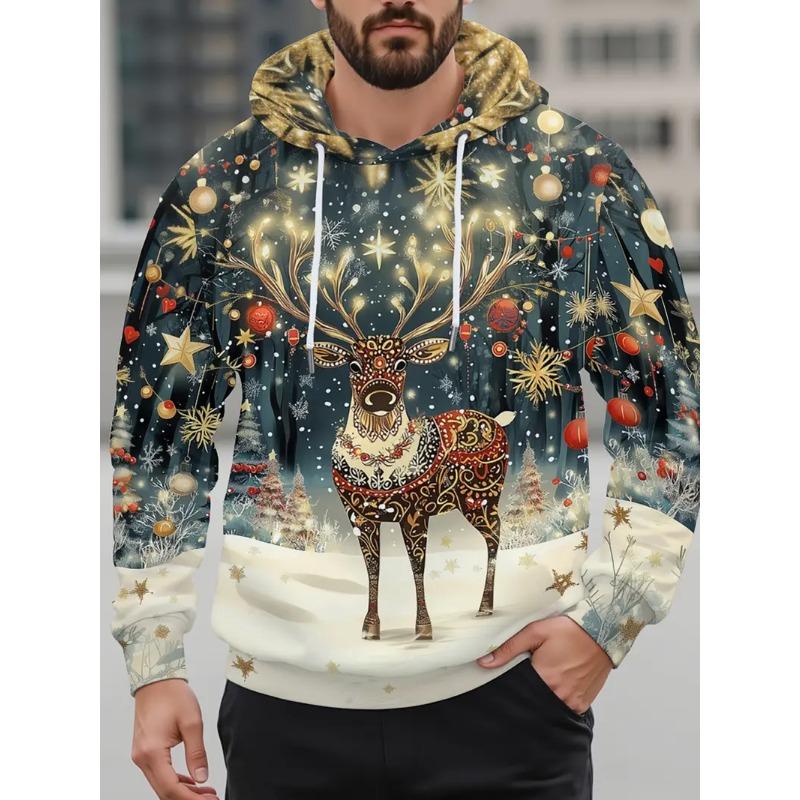 Толстовки Санта-Клауса для мужчин и женщин, с кошками, снеговиком, 3D-печать, повседневные толстовки для детей, топы, пуловеры, оверсайз, длинный рукав