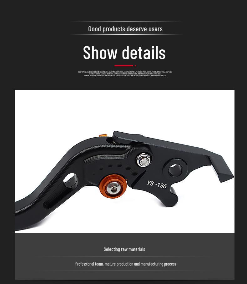 SH-N249-8 Dual-Sided Long Lever for Aluminum Alloy Motorcycle Brake Clutch Handlebar.