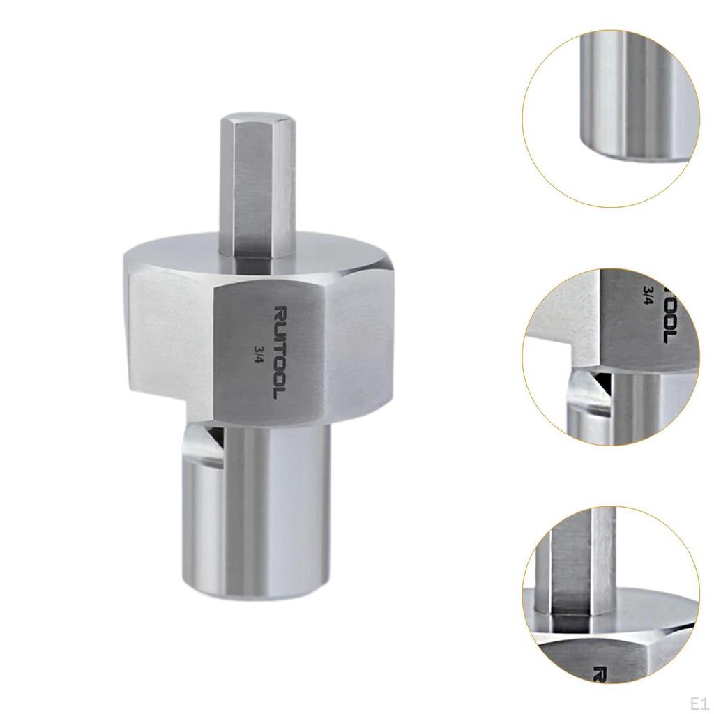 3/4" Bench Dog Hole Chamfer Reamer Woodworking Tool Simple Assembly Length 6.3cm for Electric Drill
