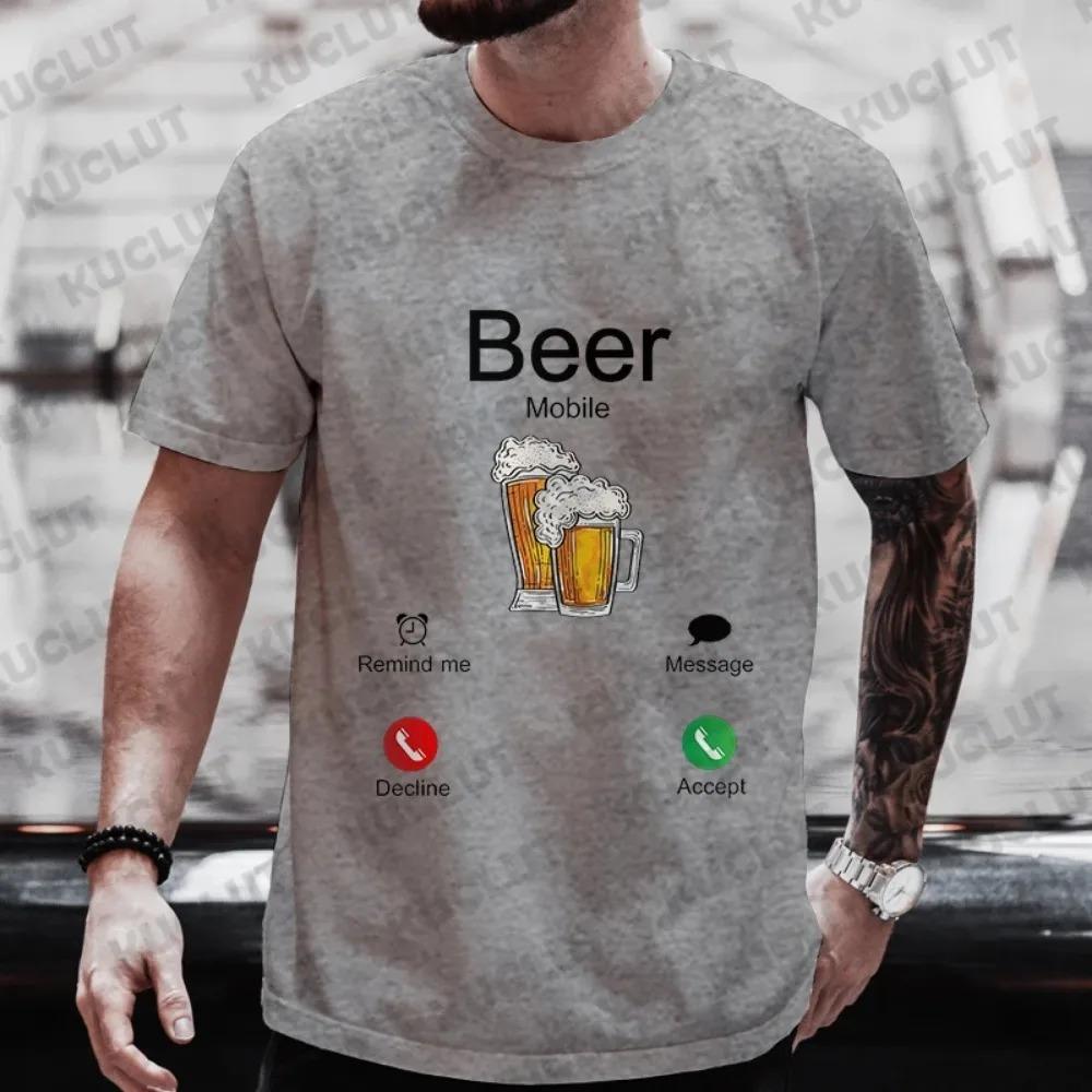 Футболки с графическим принтом Beer Is Calling Пятничное пиво Beerlover Мужские футболки Одежда Y2K Мальчишник Выпивка Команда Парные футболки