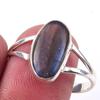 Natural Labradorite Gemstone Handmade 925 Solid Sterling Silver Ring S.10 j0g90