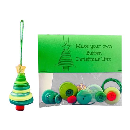 Сделай сам Рождественское украшение из пуговиц Пуговичный снеговик Набор для украшения рождественской елки