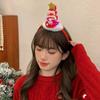 Christmas Santa Rudolph Headband Christmas Party Supplies Home Party 6 Pieces, F Set