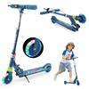 TENBOOM Kids New Handle Brake For Years 2 LED Load Infant Directional Baby BLUE Kickboard, Scooter, Kids, Included, 3-12 Old, Wheels, Tires, Capacity
