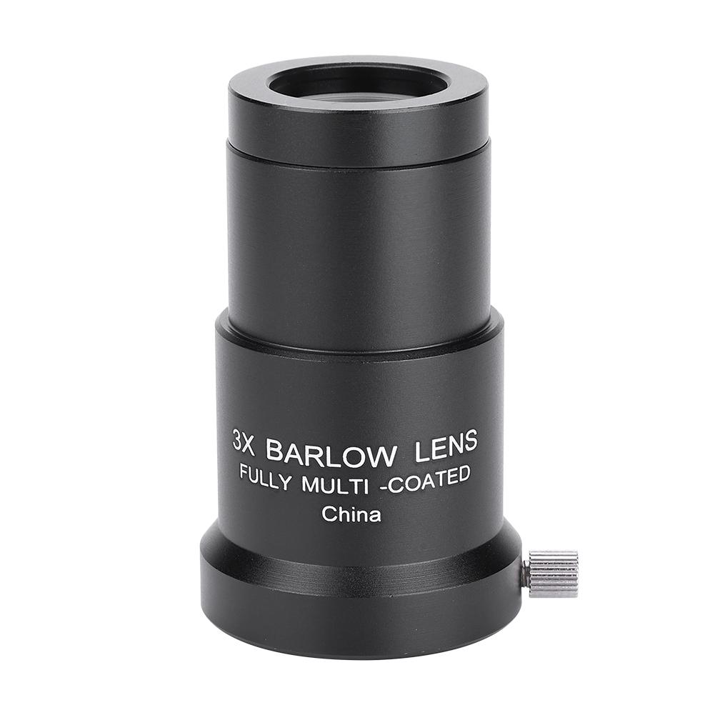Astronomy Telescope Eyepiece 3X 1.25"" Barlow Lens for Eyepiece Full Coated