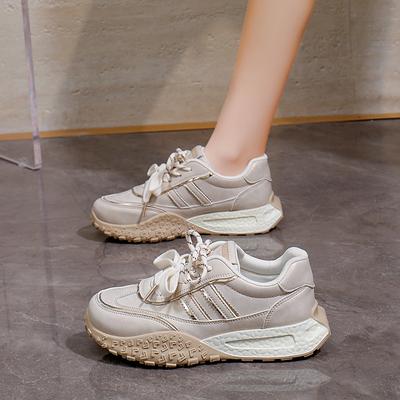 Ins корейская версия новой папиной обуви для девочек 2025 весна студент бег спортивная толстая подошва высота повседневная уличная съемка 9528