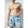Шорты для плавания HM Pattern светло-голубые с узором