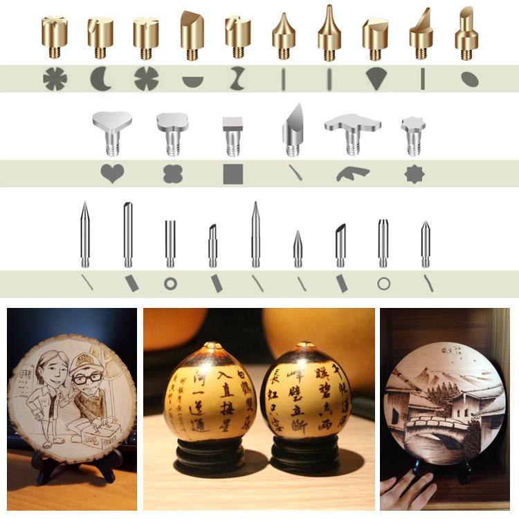 Набор электрических паяльников с регулируемой температурой 60 Вт - набор инструментов для выжигания из 110 предметов