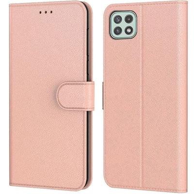 Защитный чехол - PROSHOP - для Samsung A22 5G - Кошелек с эффектом кожи - Ударопрочный - Розовый