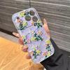 Прозрачный фиолетовый чехол для телефона Apple iphone 17 Pro Max 16 15 14 Plus 17Air Розовый цветок масляная живопись Ударопрочный чехол