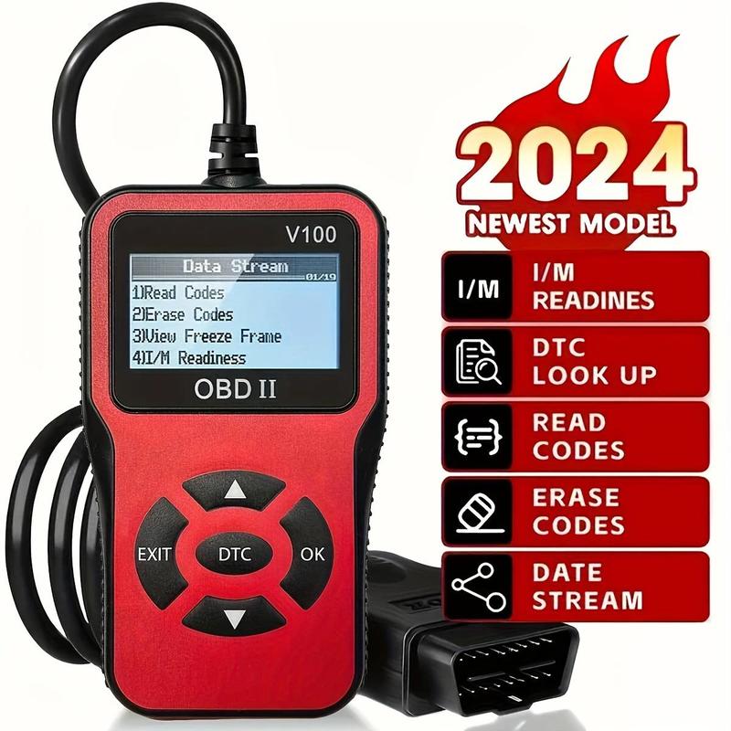 1 шт. V100 Профессиональный OBD2 сканер, Читатель кодов неисправностей двигателя, Диагностический инструмент сканирования для автомобилей с протоколом OBD II с 1996 года