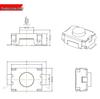 Тактильная кнопка-переключатель SMD с двумя выводами 3x4x2,0 мм