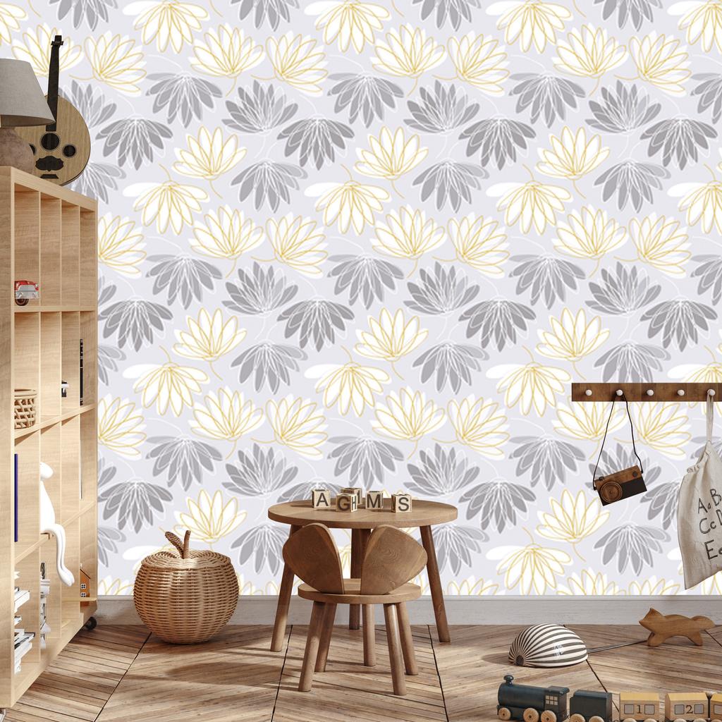Water Lilies Wallpaper for Living Room and Bedroom 50x1000