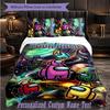 Personalized 3Pcs Bedding SetAmong Us Custom Text Duvet Cover Pillowcase Set Bedroom Gift