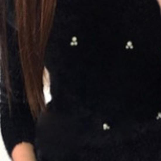 Свитер, джемпер с длинными рукавами, устойчивый осенний утолщенный свитер для холодной зимы, плюшевый свитер с декором из искусственного жемчуга, уличная одежда