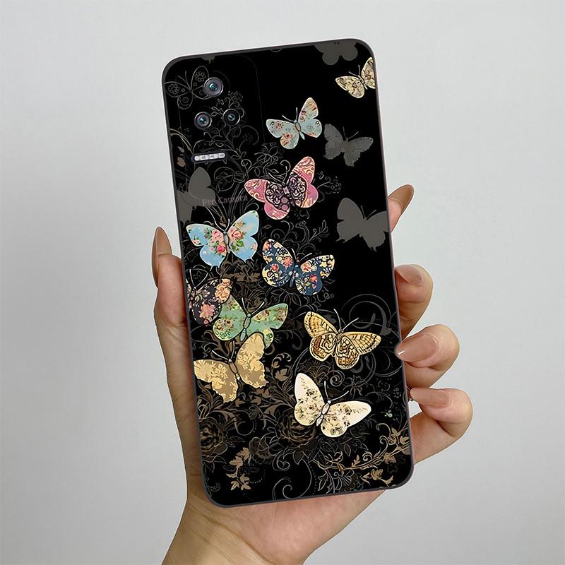 Чехол для телефона Xiaomi Poco F4 POCOF4 5G Силиконовый Мягкий ТПУ Защитная Задняя Крышка Корпус Окрашенный Печатью Ударопрочный Корпус